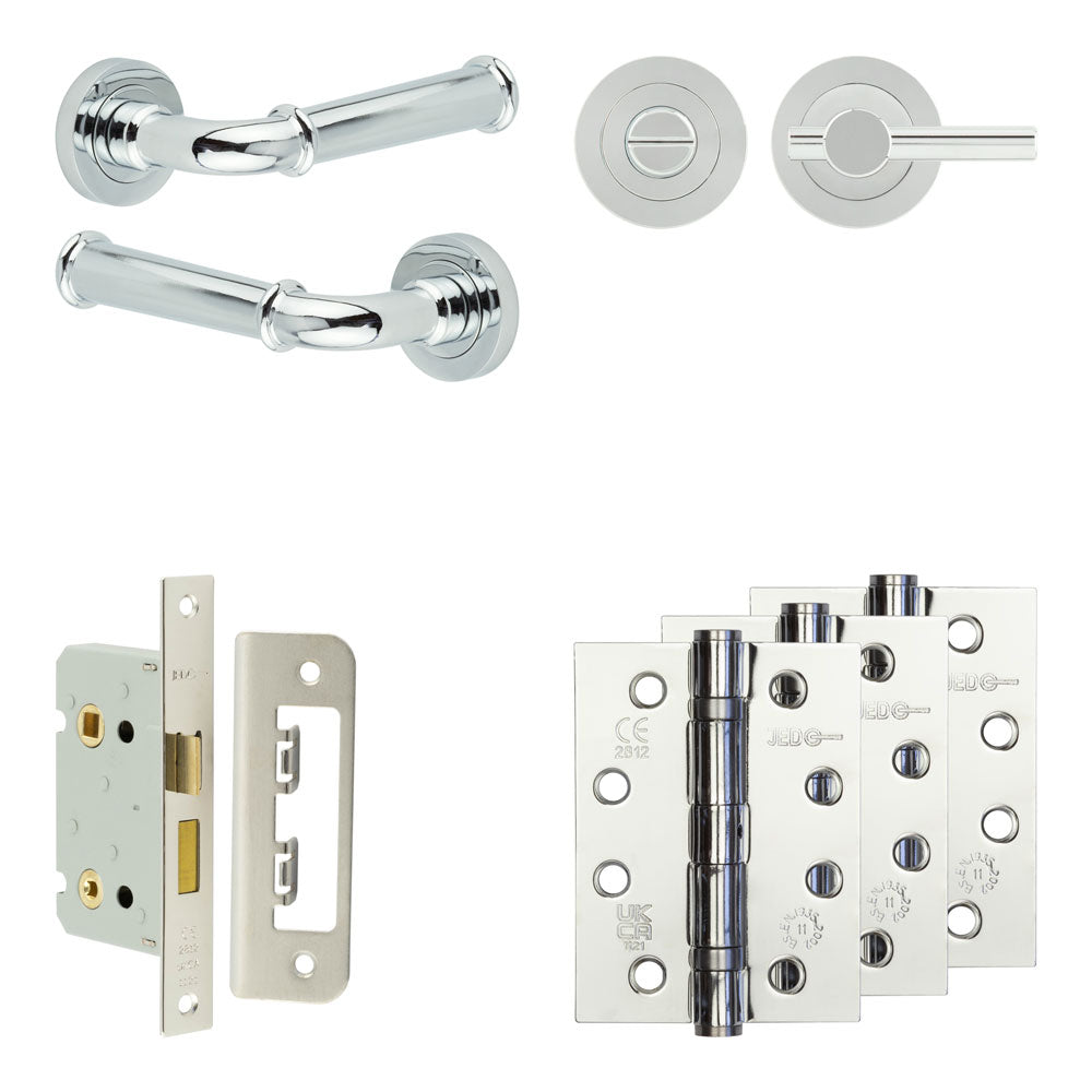 Classic Bathroom Lock Pack – Plain Thumb Turn