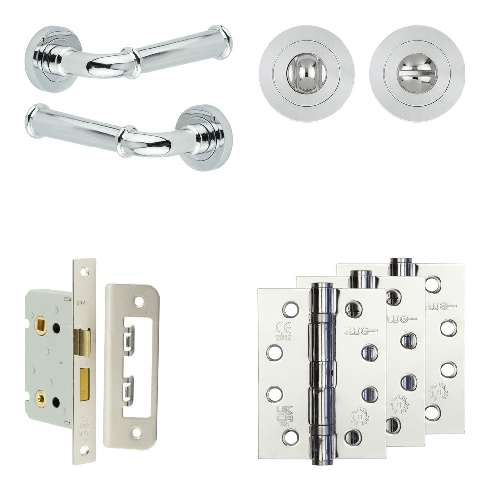 Classic Bathroom Lock Pack – Standard Thumb Turn
