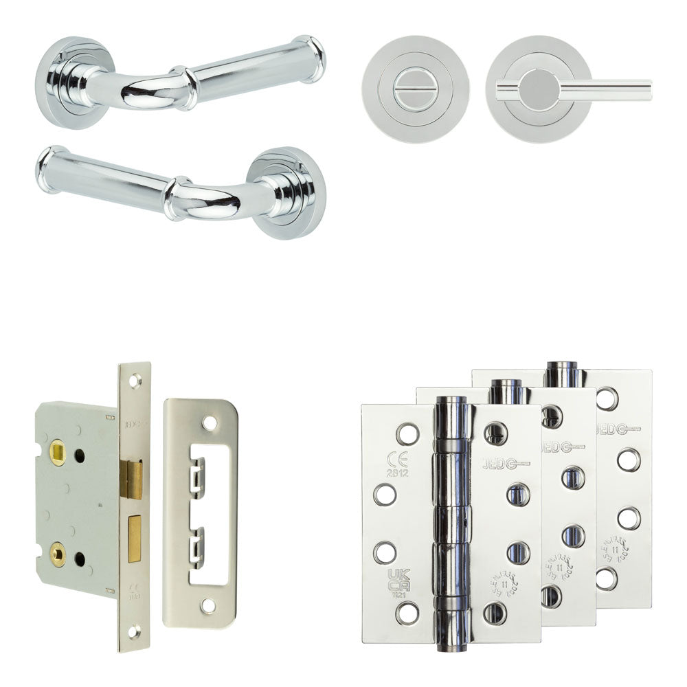 Classic Bathroom Lock Pack – Plain Thumb Turn