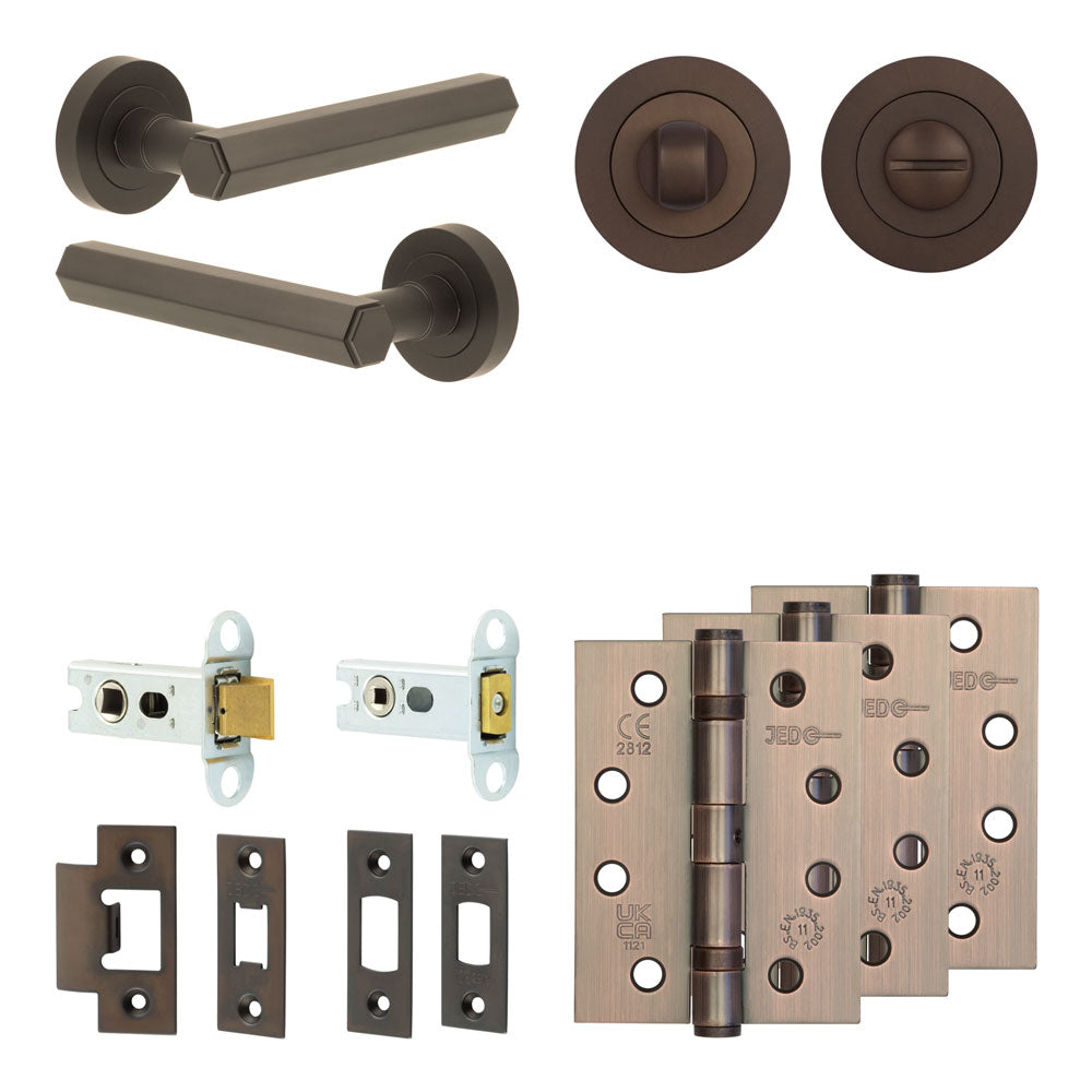 Hex Tubular Bathroom Pack – Standard Thumb Turn