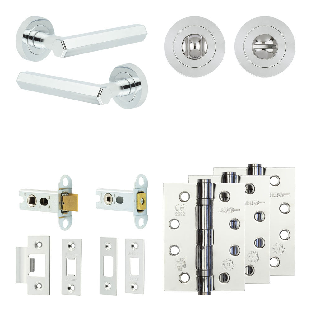 Hex Tubular Bathroom Pack – Standard Thumb Turn