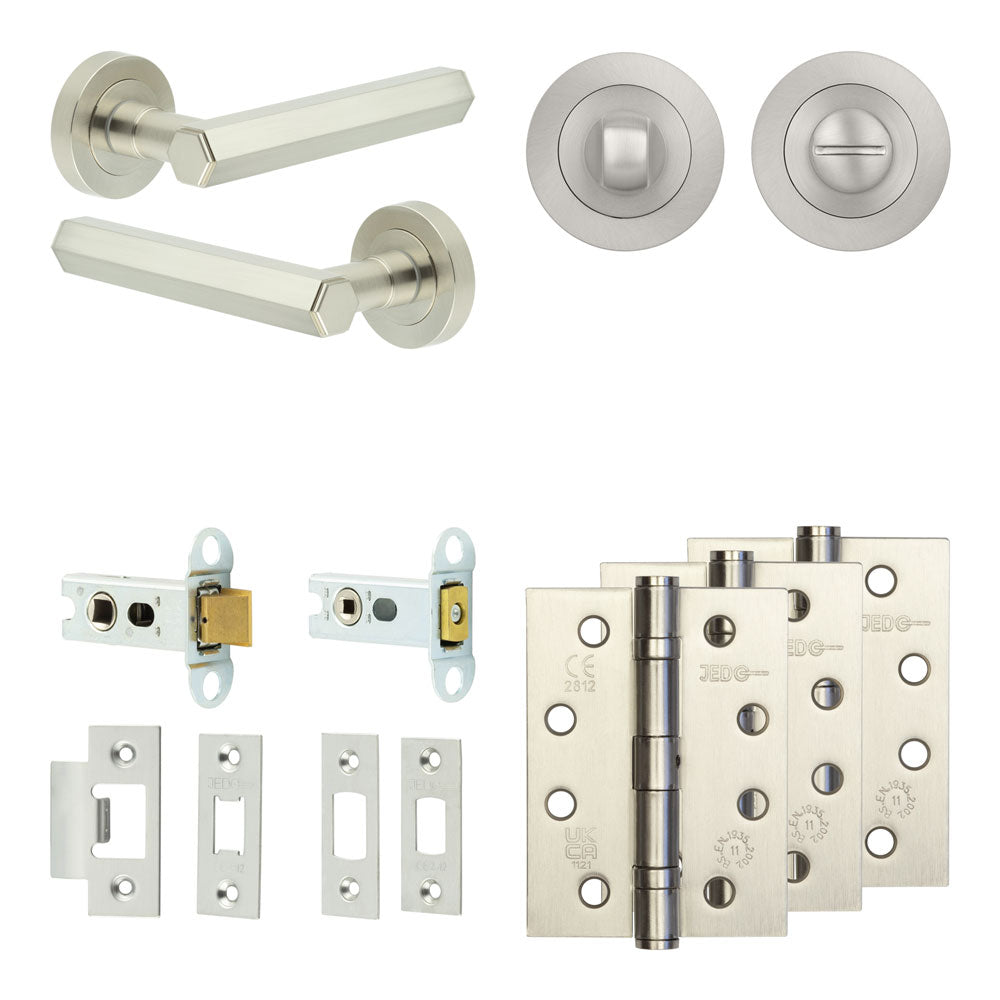 Hex Tubular Bathroom Pack – Standard Thumb Turn