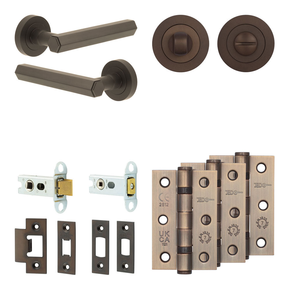 Hex Tubular Bathroom Pack – Standard Thumb Turn