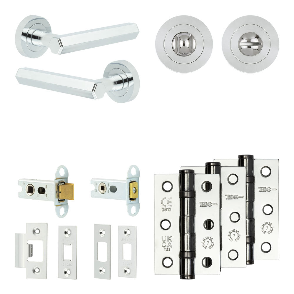Hex Tubular Bathroom Pack – Standard Thumb Turn