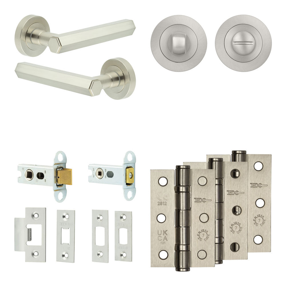 Hex Tubular Bathroom Pack – Standard Thumb Turn
