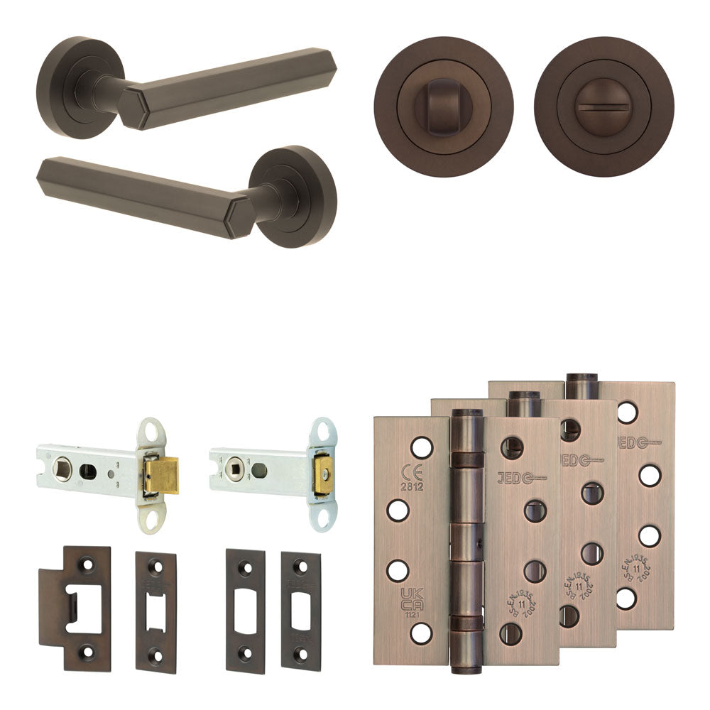 Hex Tubular Bathroom Pack – Standard Thumb Turn