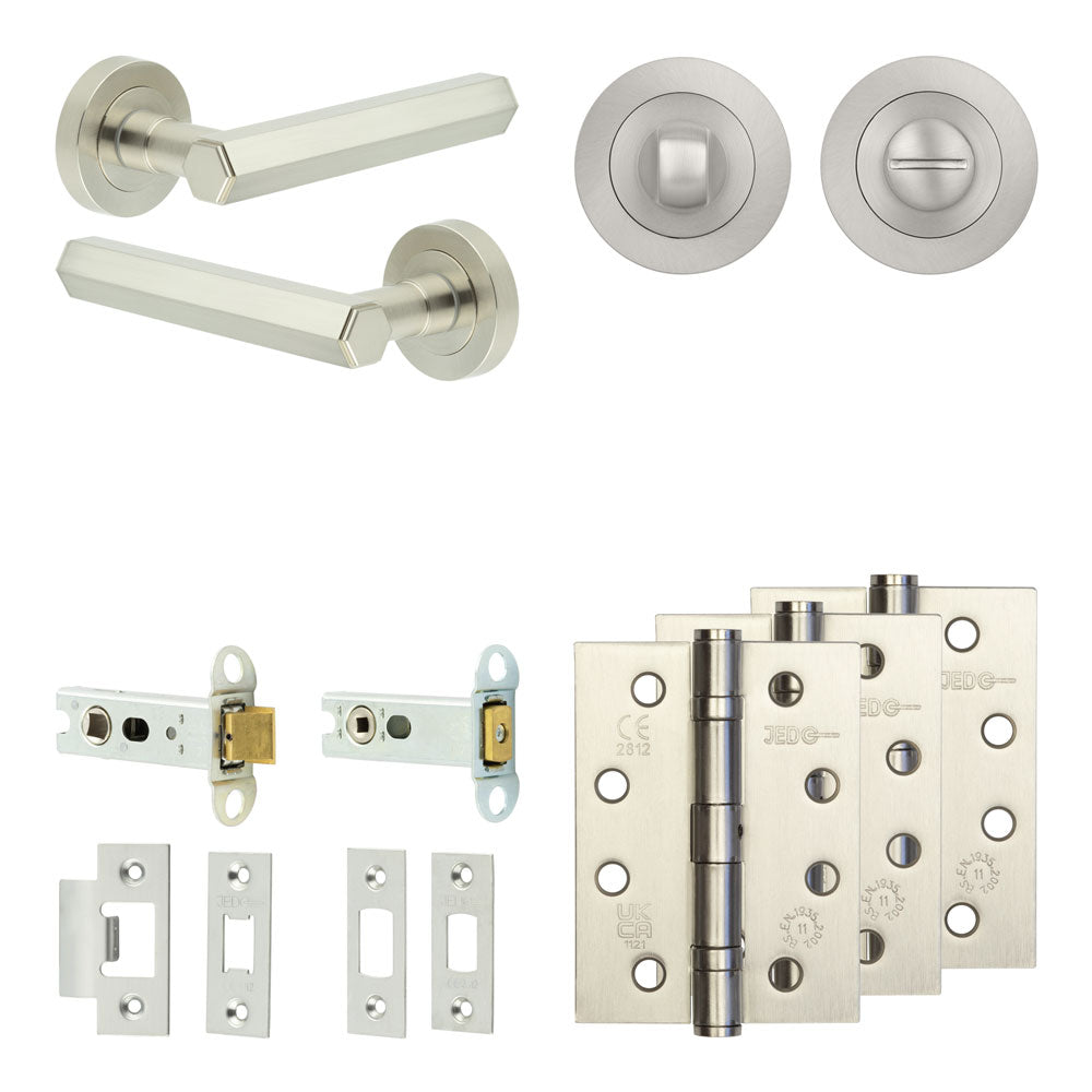 Hex Tubular Bathroom Pack – Standard Thumb Turn
