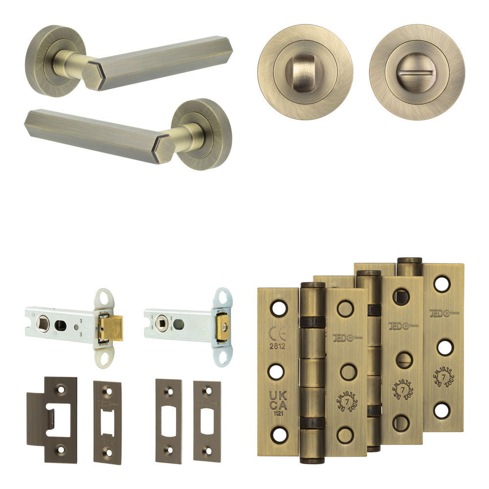 Hex Tubular Bathroom Pack – Standard Thumb Turn