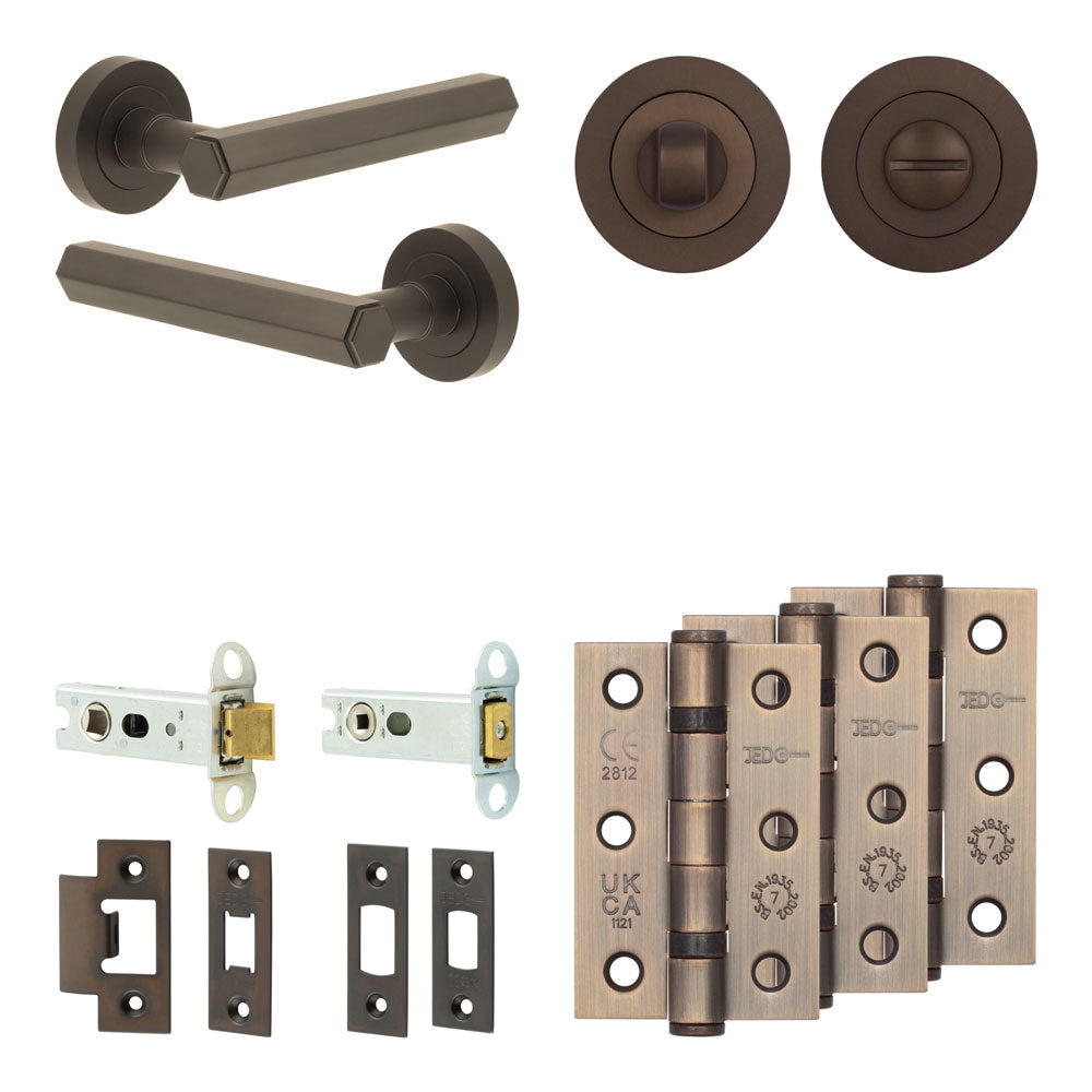 Hex Tubular Bathroom Pack – Standard Thumb Turn