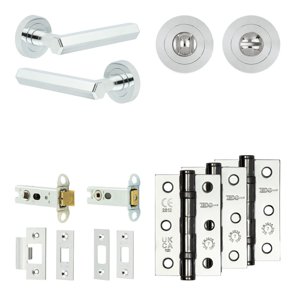 Hex Tubular Bathroom Pack – Standard Thumb Turn