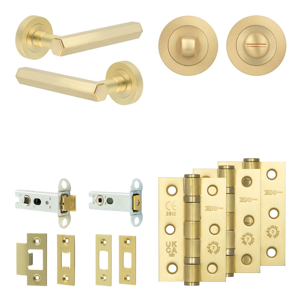 Hex Tubular Bathroom Pack – Standard Thumb Turn