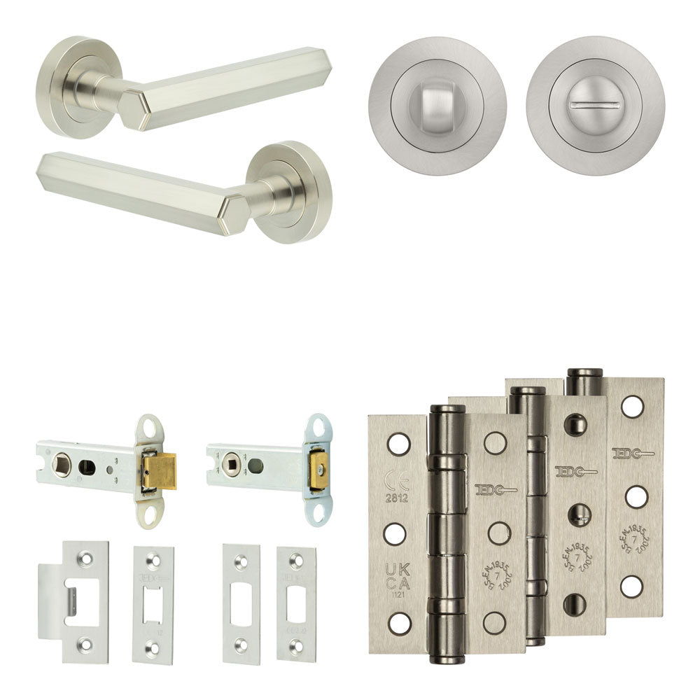 Hex Tubular Bathroom Pack – Standard Thumb Turn