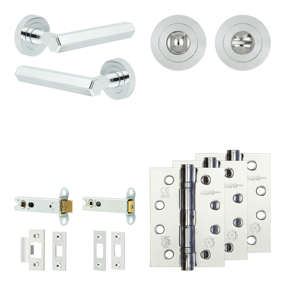 Hex Tubular Bathroom Pack – Standard Thumb Turn