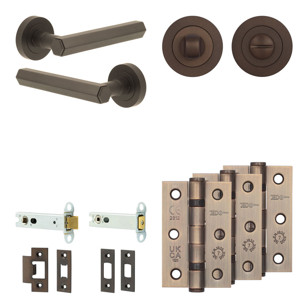 Hex Tubular Bathroom Pack – Standard Thumb Turn