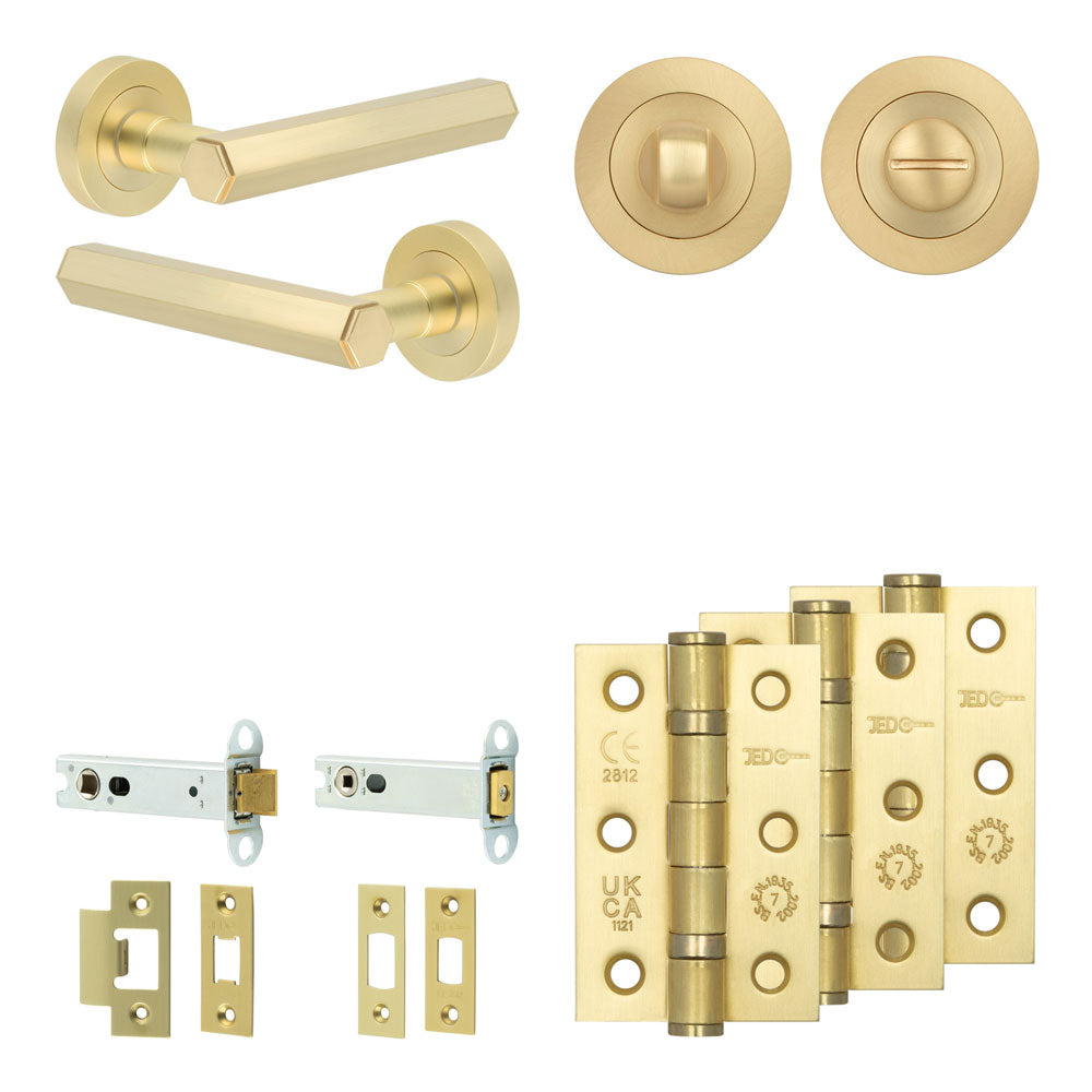 Hex Tubular Bathroom Pack – Standard Thumb Turn