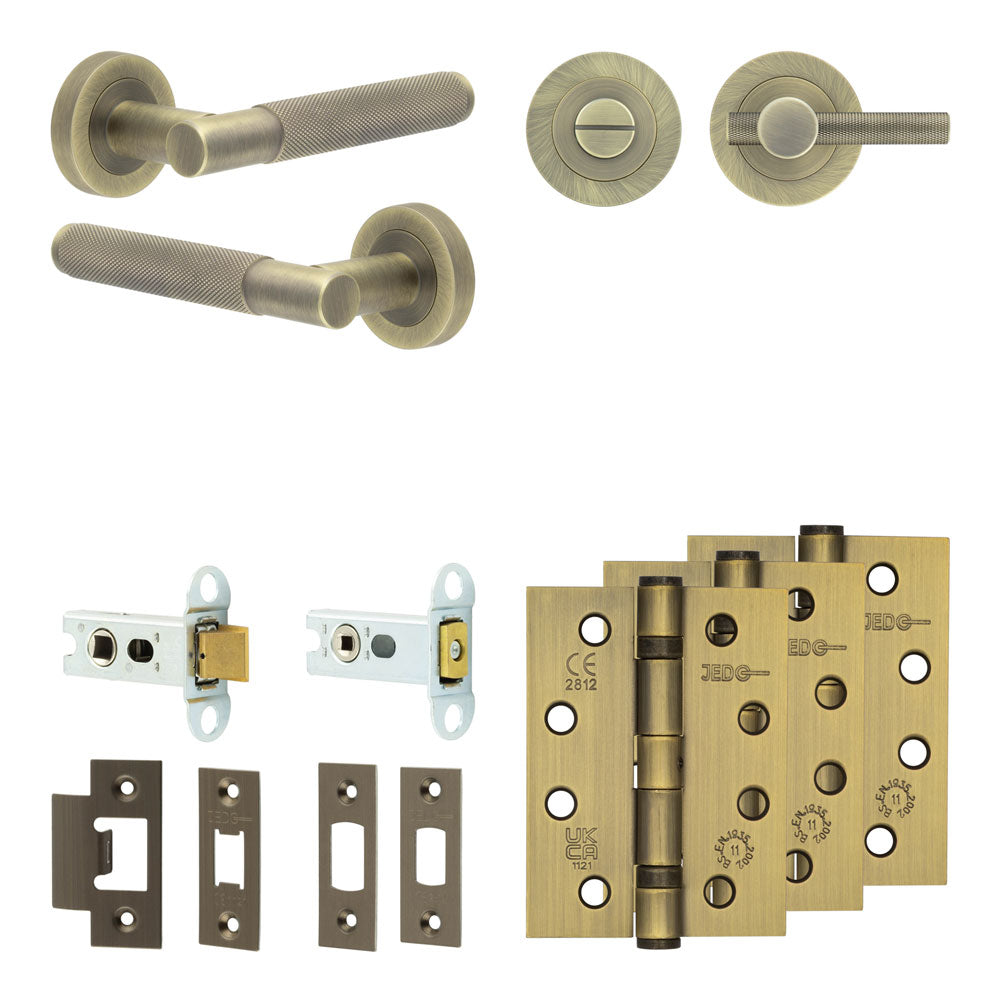 Bari Tubular Bathroom Pack – Knurled Thumb Turn