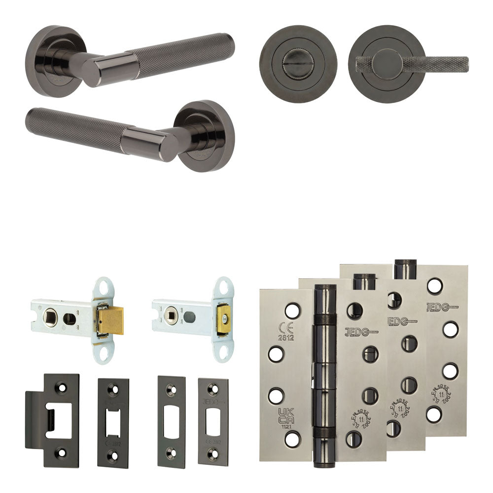 Bari Tubular Bathroom Pack – Knurled Thumb Turn