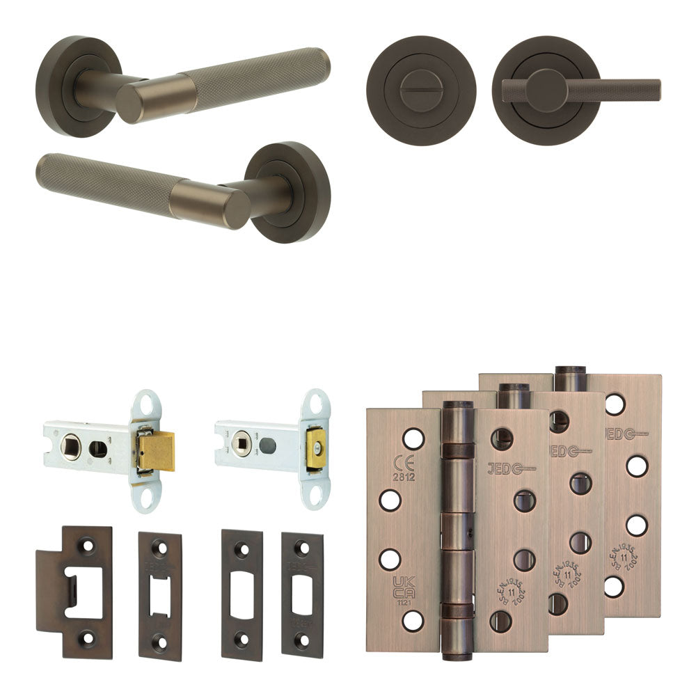 Bari Tubular Bathroom Pack – Knurled Thumb Turn