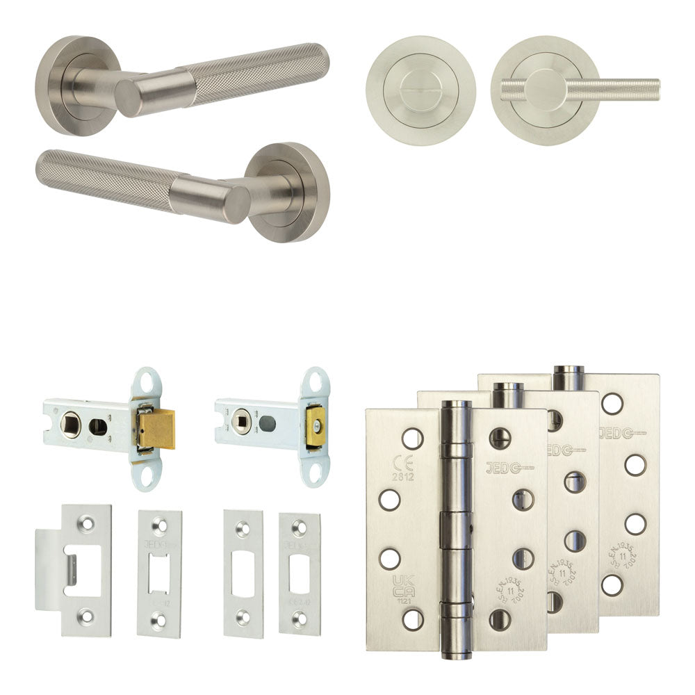 Bari Tubular Bathroom Pack – Knurled Thumb Turn