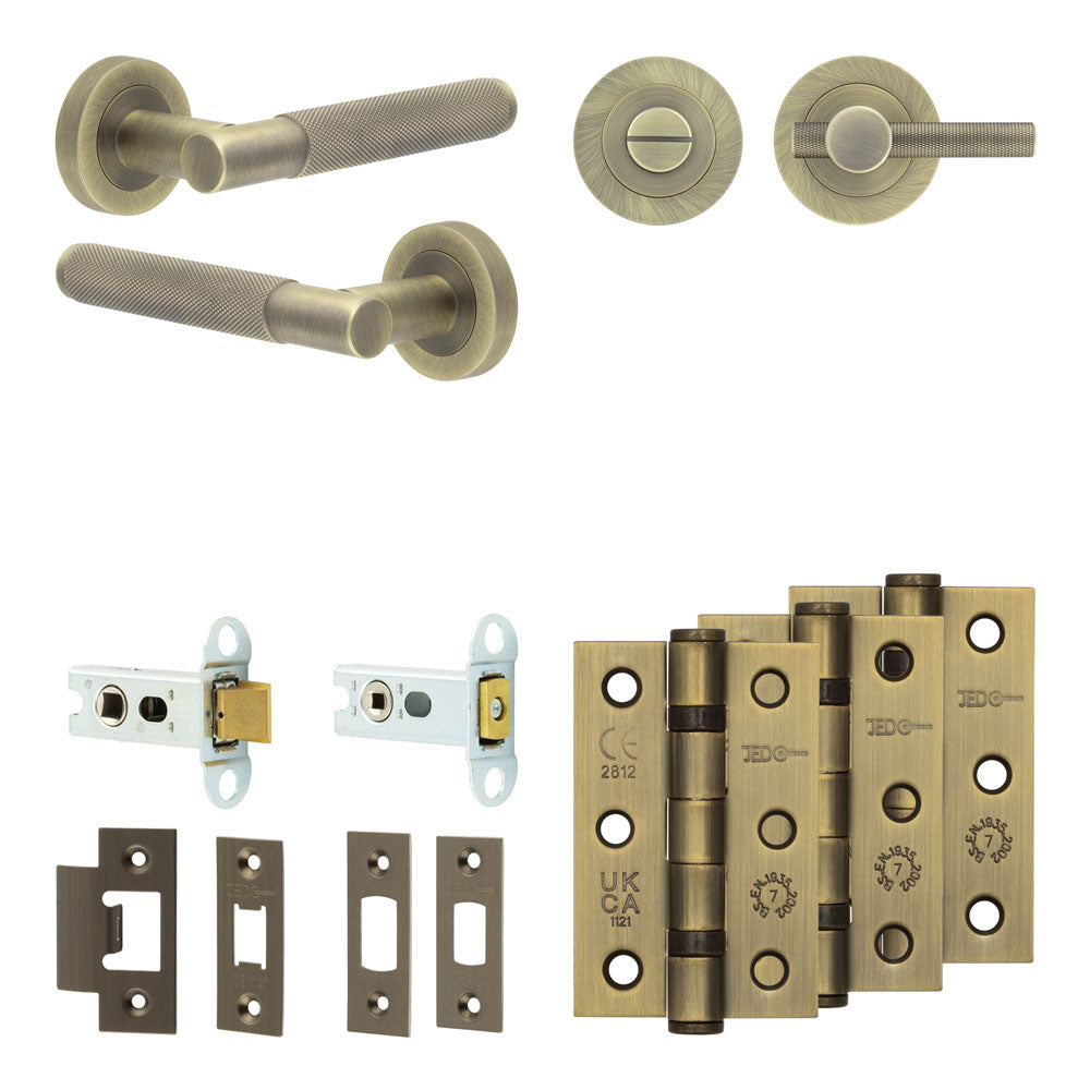 Bari Tubular Bathroom Pack – Knurled Thumb Turn