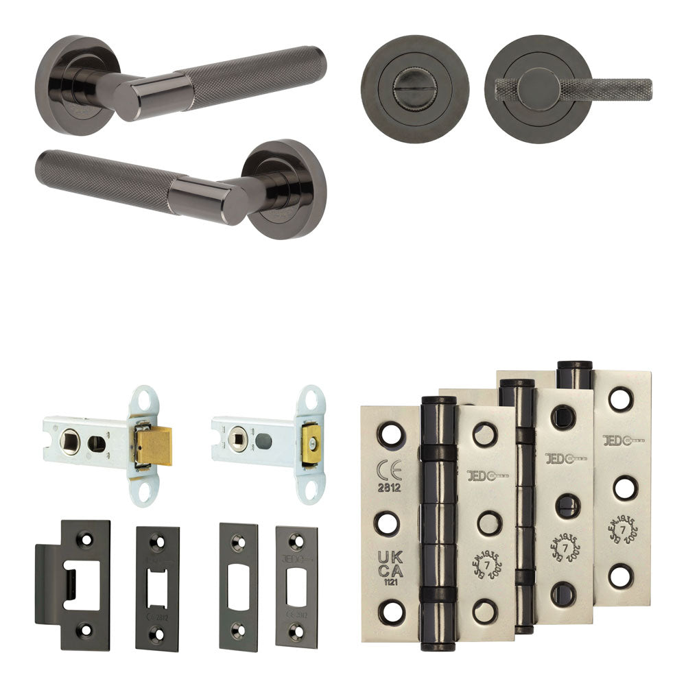 Bari Tubular Bathroom Pack – Knurled Thumb Turn