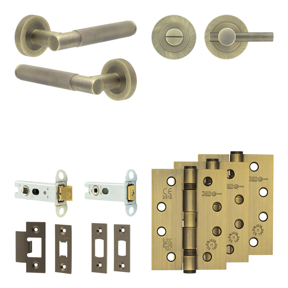 Bari Tubular Bathroom Pack – Knurled Thumb Turn