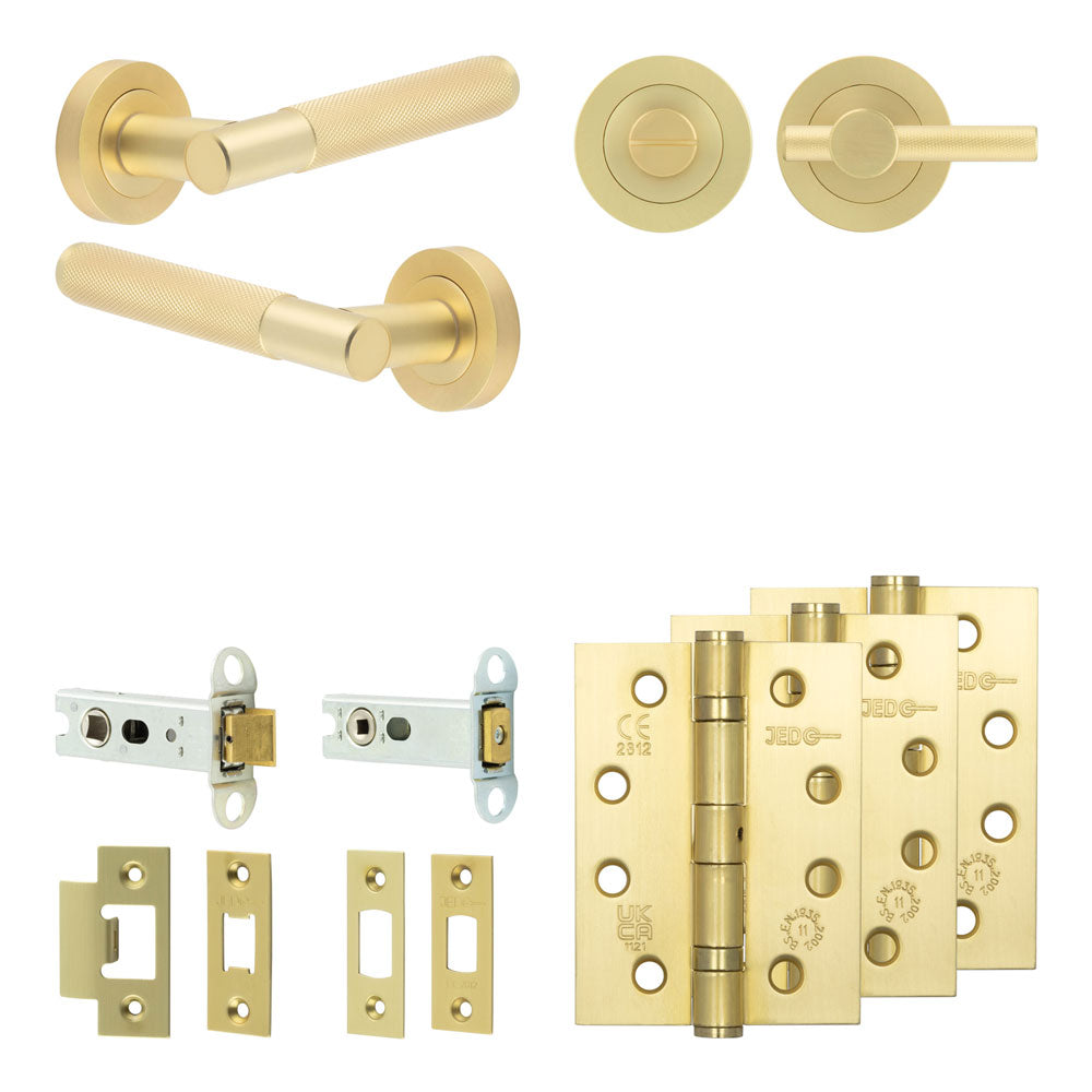 Bari Tubular Bathroom Pack – Knurled Thumb Turn