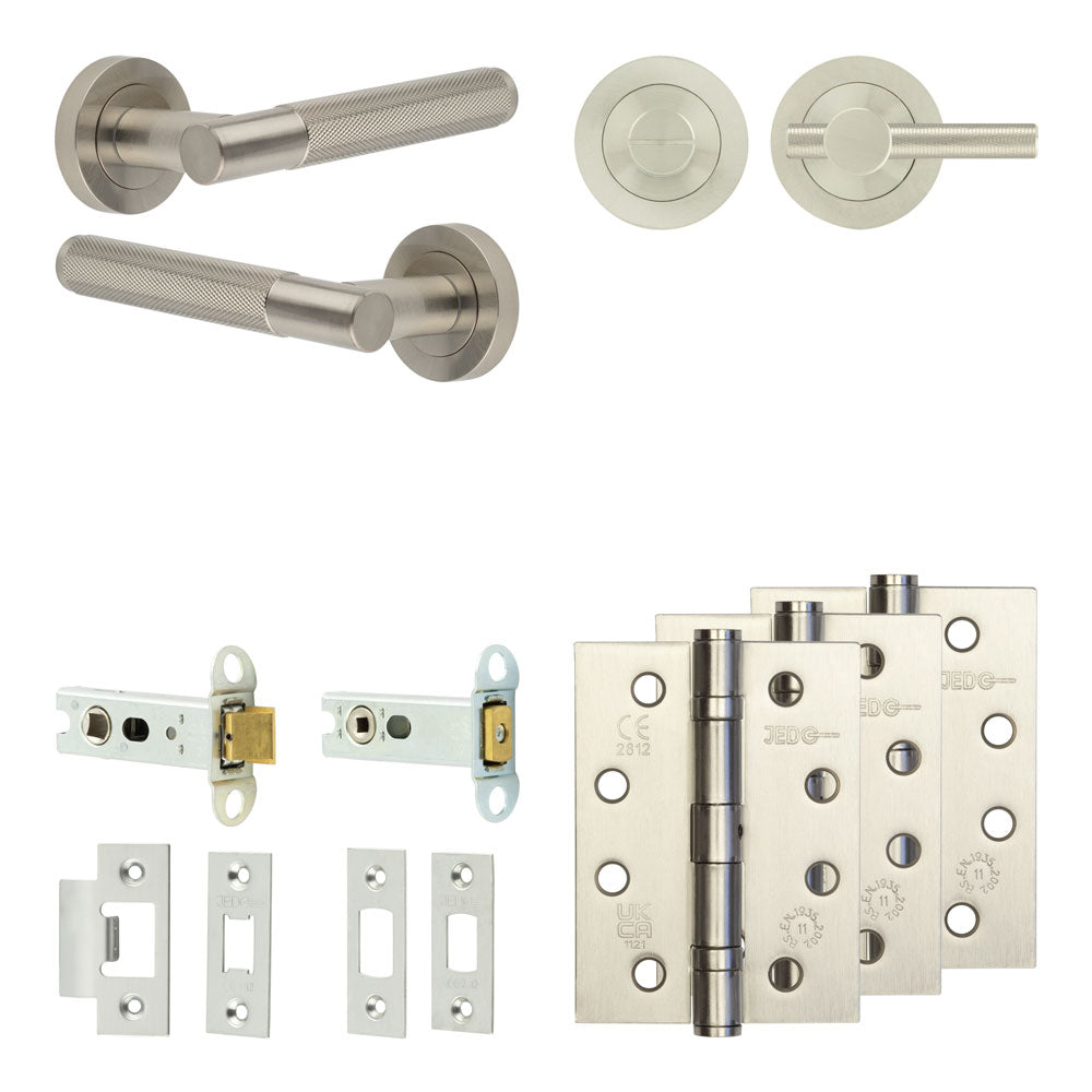 Bari Tubular Bathroom Pack – Knurled Thumb Turn