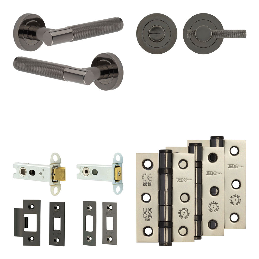 Bari Tubular Bathroom Pack – Knurled Thumb Turn