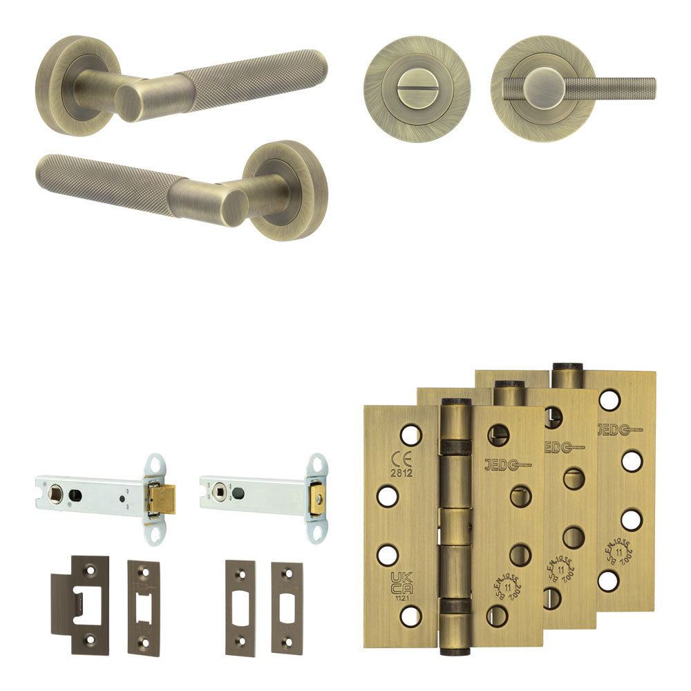 Bari Tubular Bathroom Pack – Knurled Thumb Turn