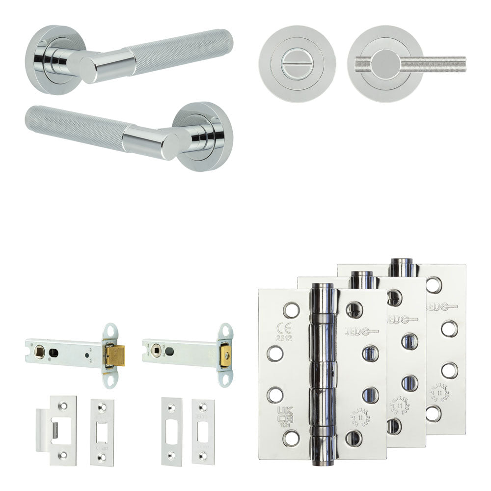Bari Tubular Bathroom Pack – Knurled Thumb Turn