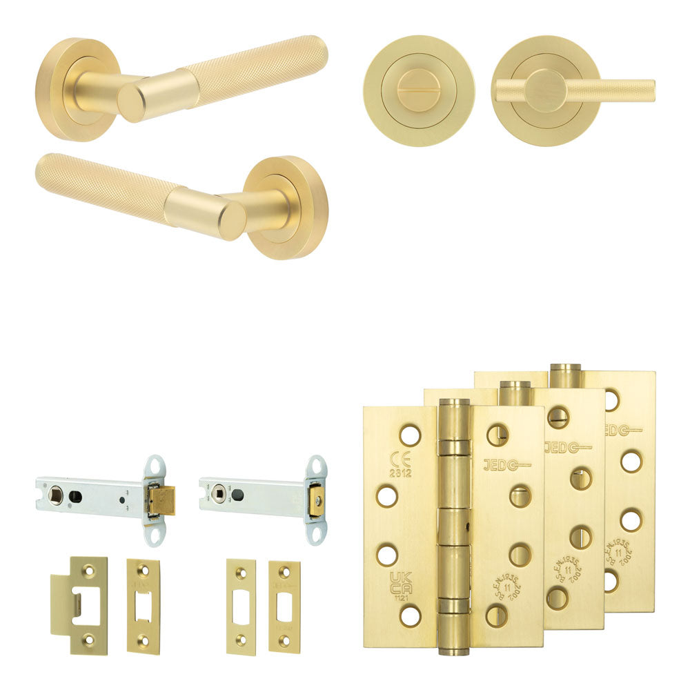 Bari Tubular Bathroom Pack – Knurled Thumb Turn
