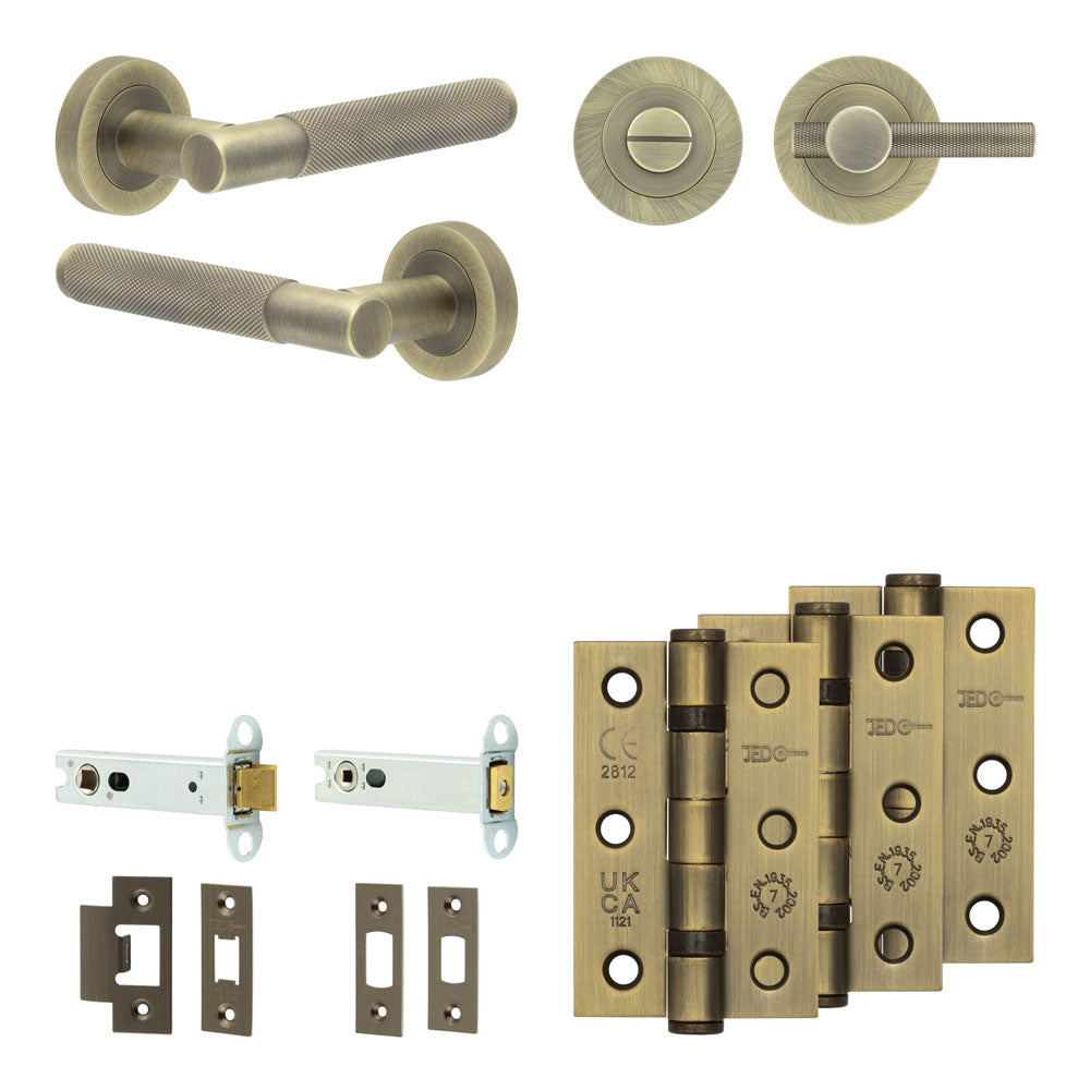 Bari Tubular Bathroom Pack – Knurled Thumb Turn