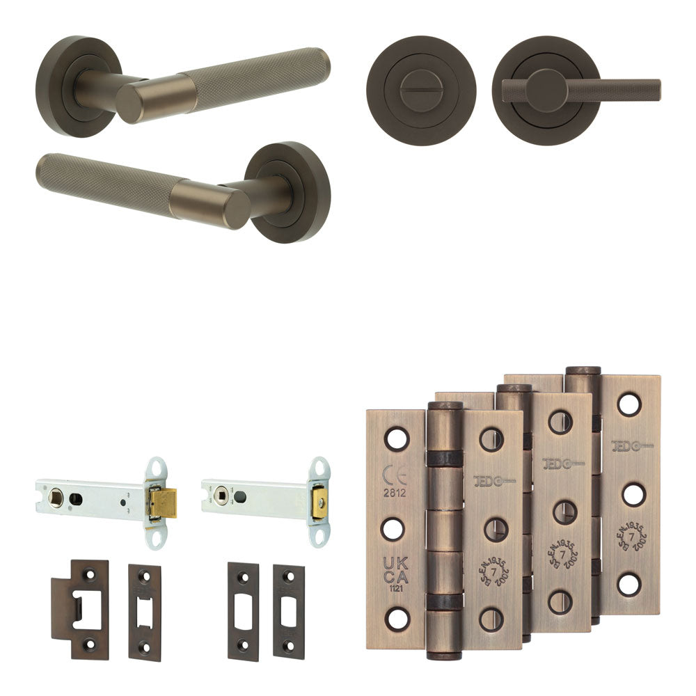 Bari Tubular Bathroom Pack – Knurled Thumb Turn