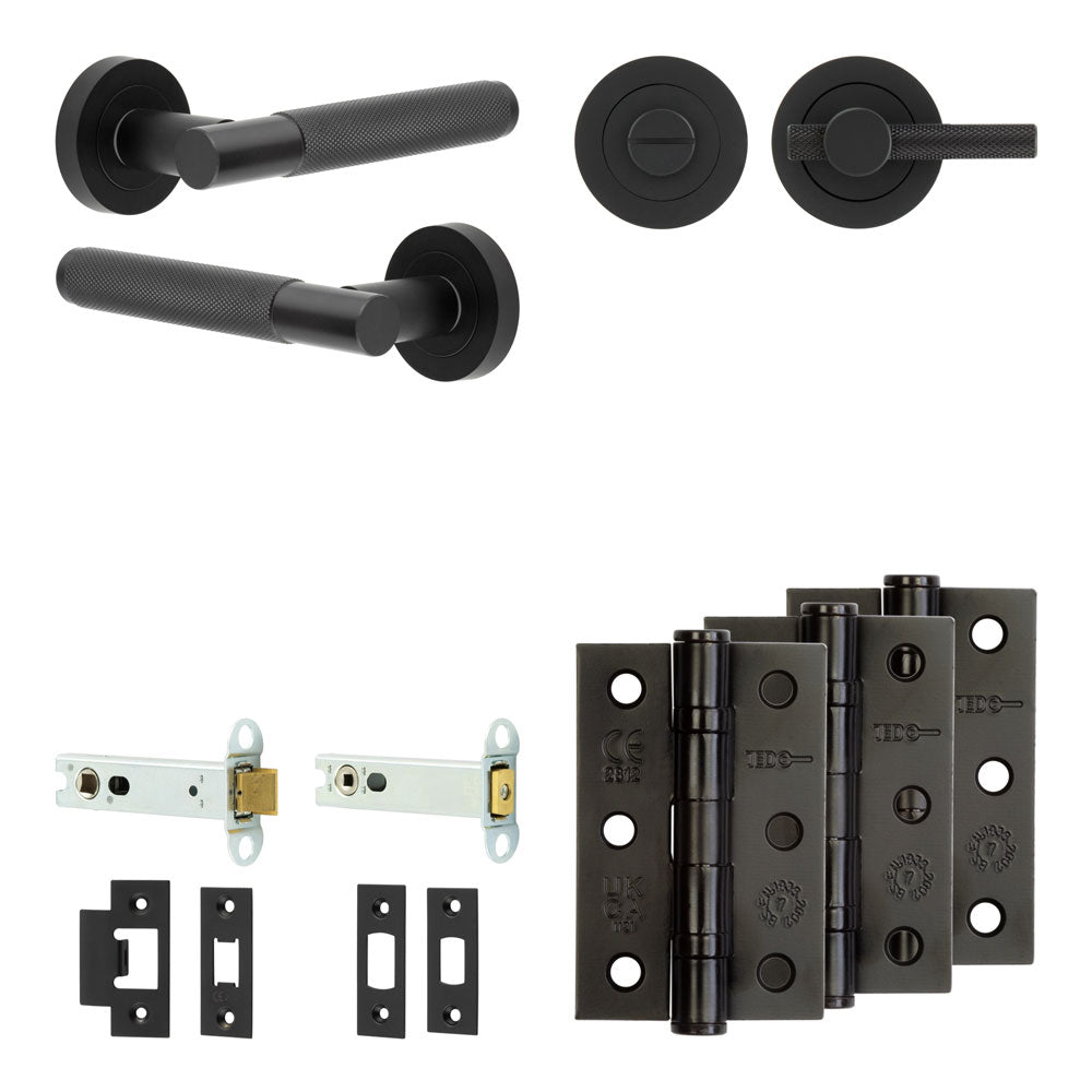 Bari Tubular Bathroom Pack – Knurled Thumb Turn