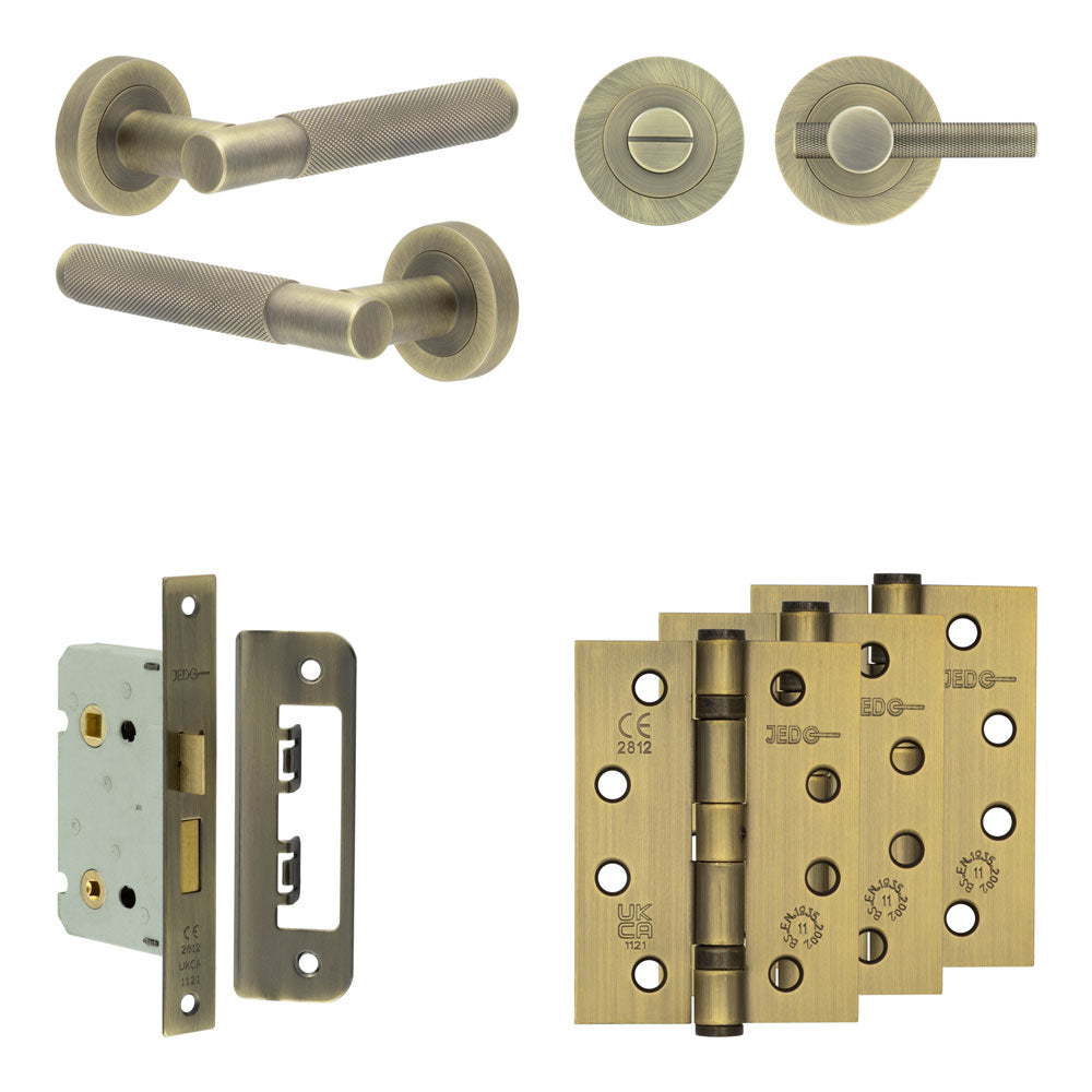 Bari Bathroom Lock Pack – Knurled Thumb Turn