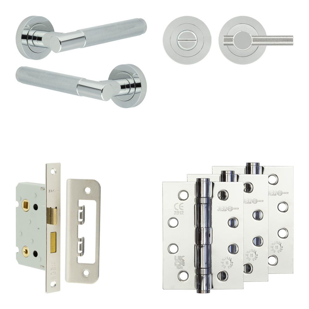 Bari Bathroom Lock Pack – Knurled Thumb Turn