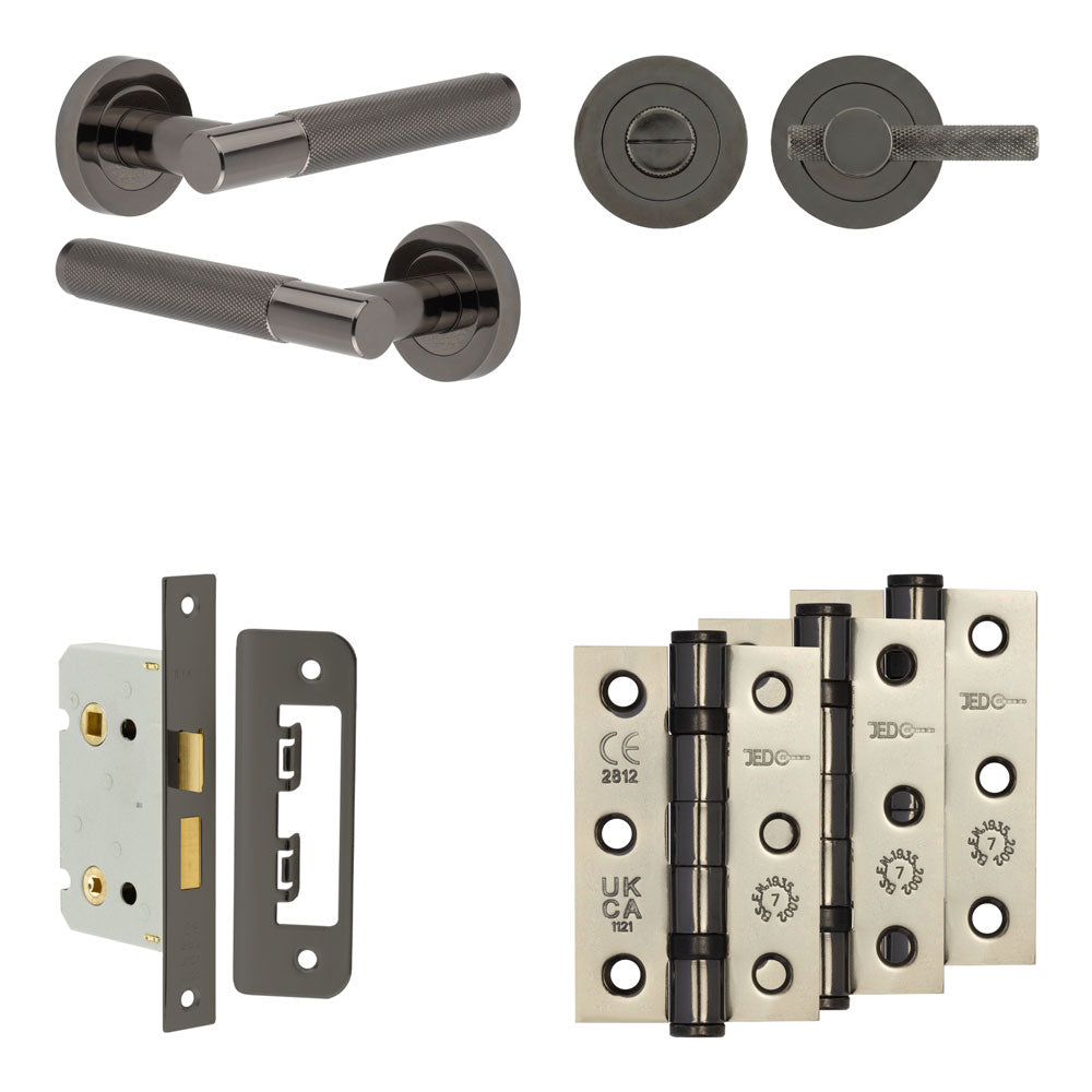 Bari Bathroom Lock Pack – Knurled Thumb Turn
