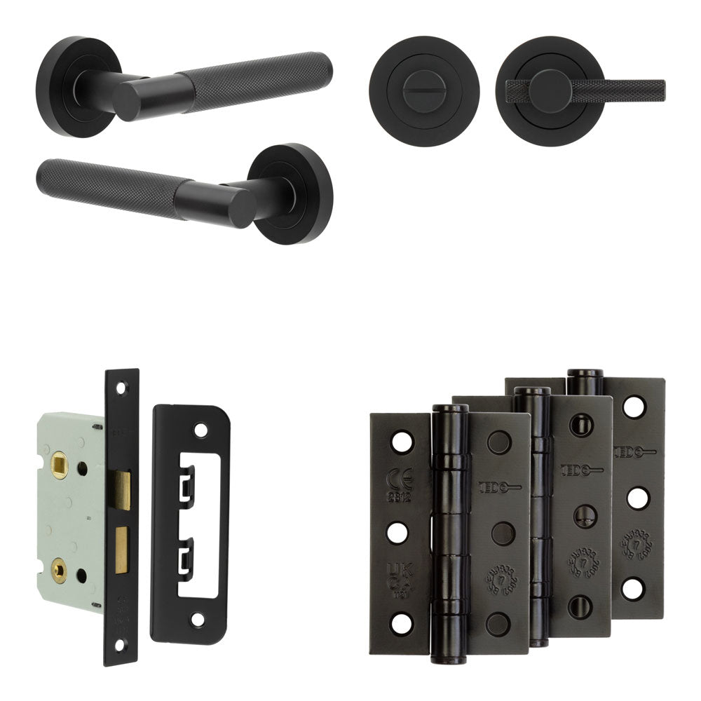 Bari Bathroom Lock Pack – Knurled Thumb Turn