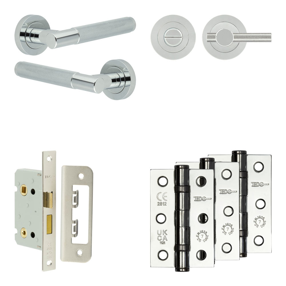 Bari Bathroom Lock Pack – Knurled Thumb Turn