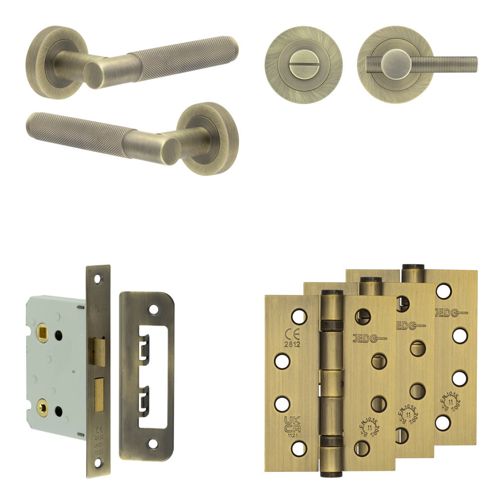 Bari Bathroom Lock Pack – Knurled Thumb Turn