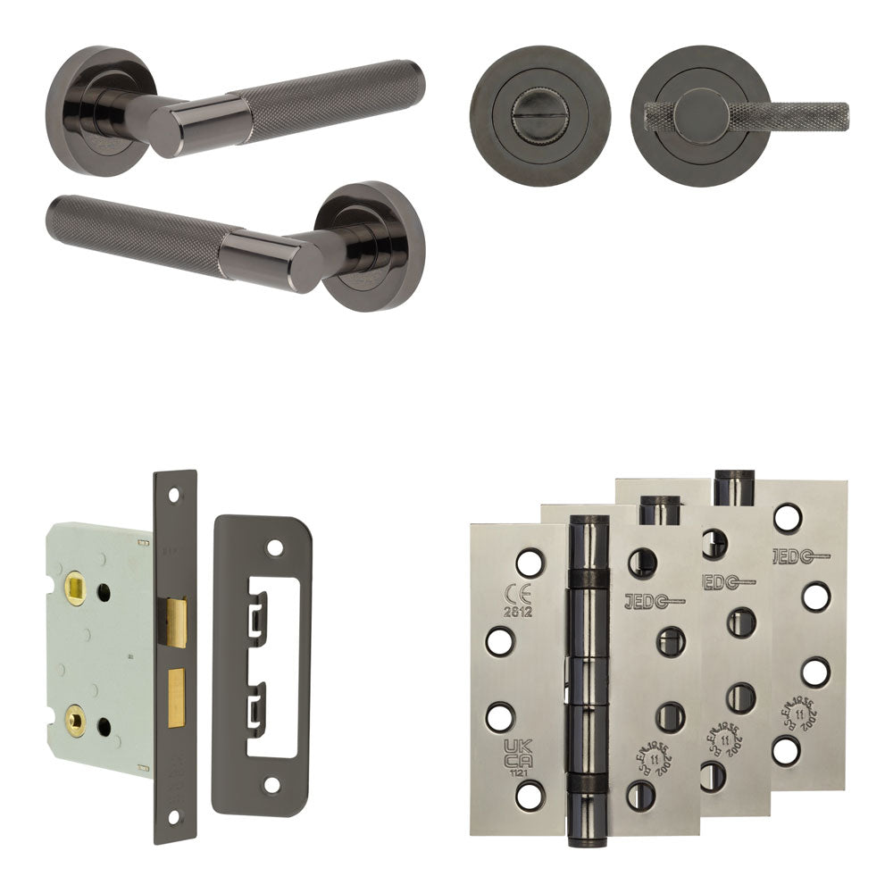 Bari Bathroom Lock Pack – Knurled Thumb Turn