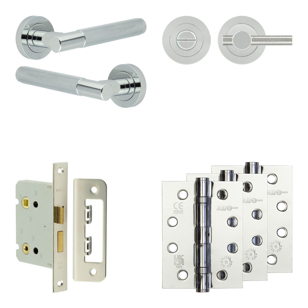 Bari Bathroom Lock Pack – Knurled Thumb Turn