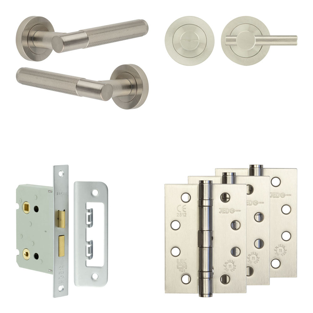 Bari Bathroom Lock Pack – Knurled Thumb Turn