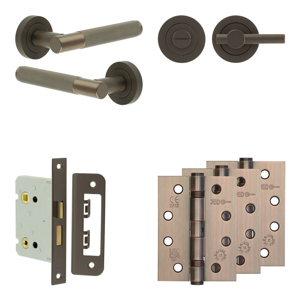 Bari Bathroom Lock Pack – Plain Thumb Turn