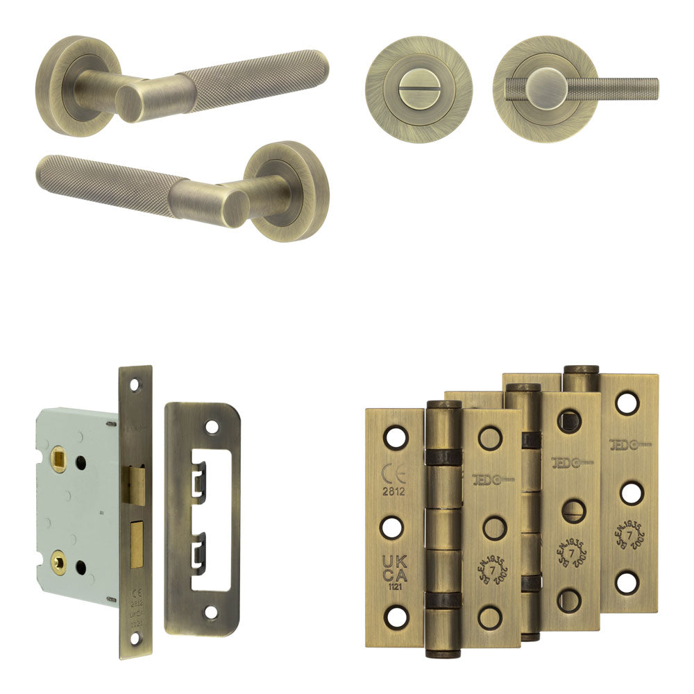Bari Bathroom Lock Pack – Knurled Thumb Turn