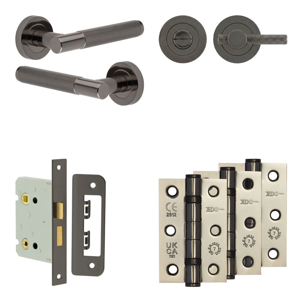 Bari Bathroom Lock Pack – Knurled Thumb Turn