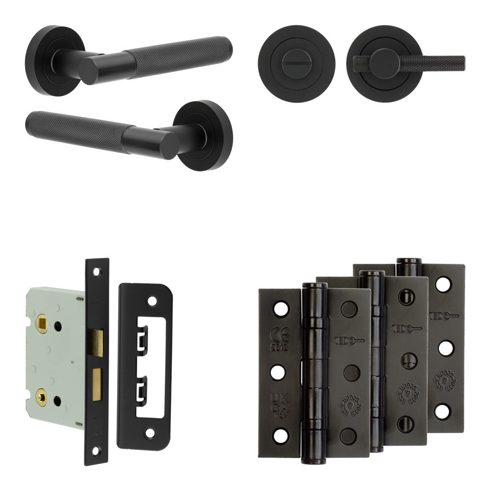 Bari Bathroom Lock Pack – Knurled Thumb Turn