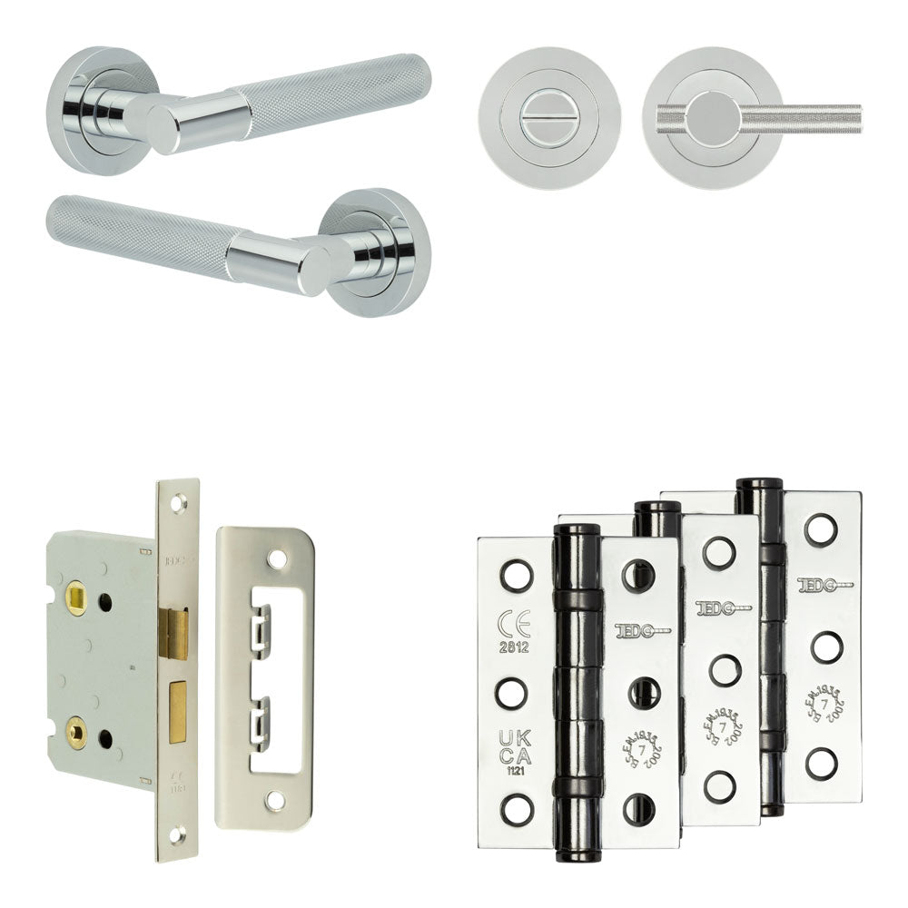 Bari Bathroom Lock Pack – Knurled Thumb Turn