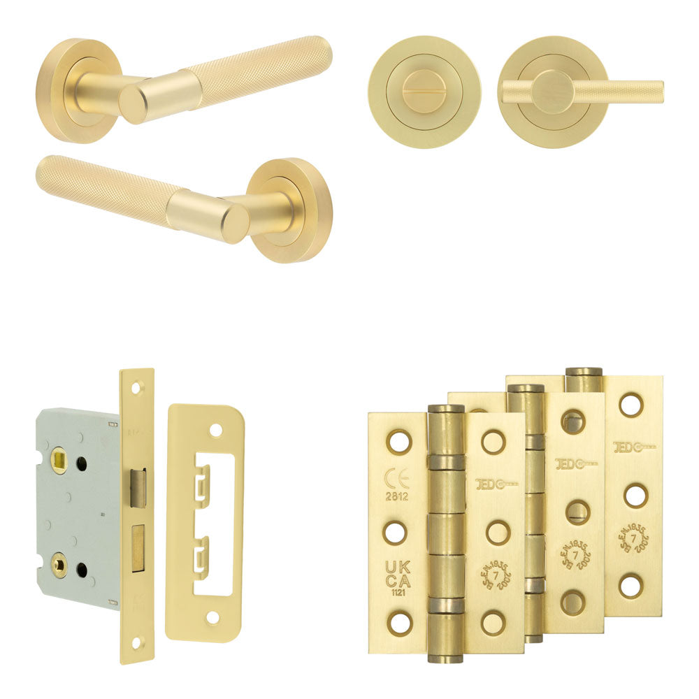 Bari Bathroom Lock Pack – Knurled Thumb Turn